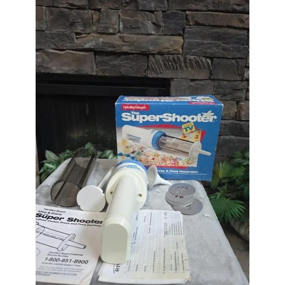 Hamilton Beach The Super Shooter Cordless Cookie Press And Food Decorator- White